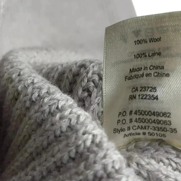 ARITZIA WILFRED FREE Lin Grey Turtleneck Long  Sleeve Sweater 100% Wool Size XS - Picture 6 of 7